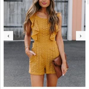 Eyelet Romper NWT